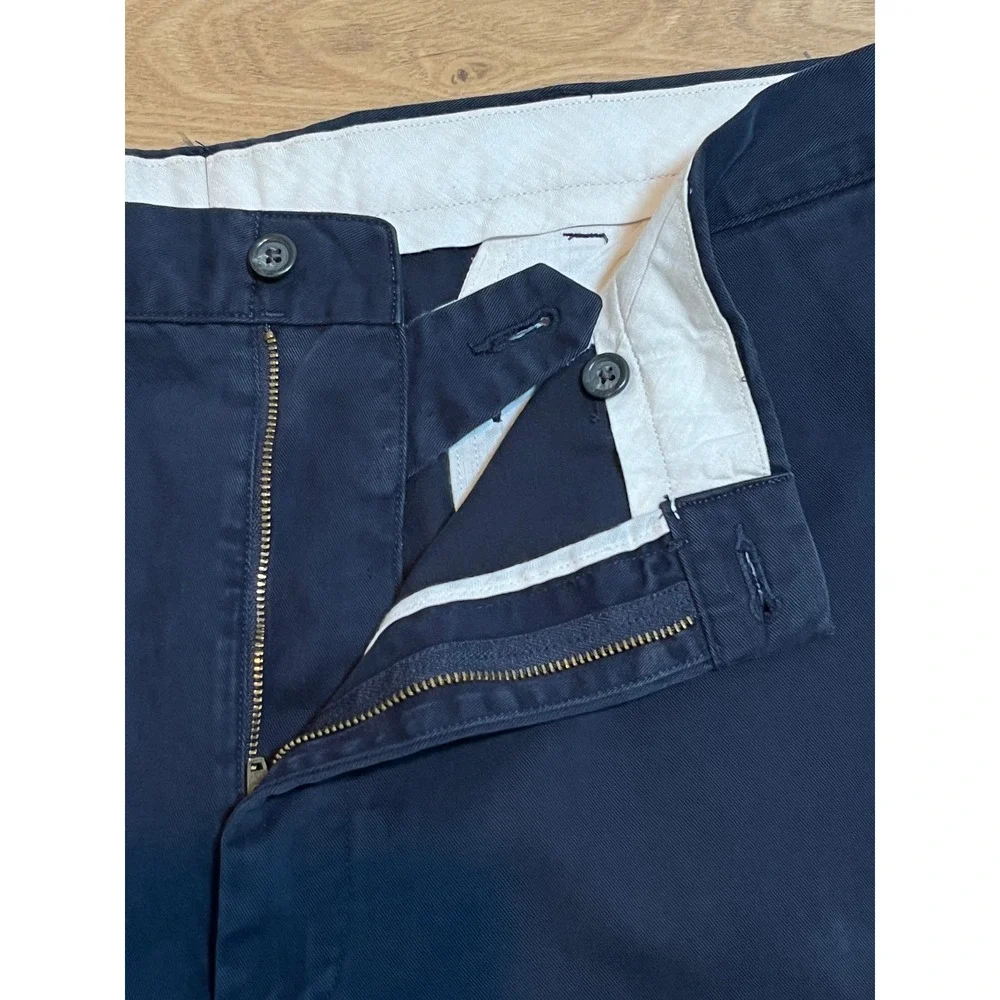 Polo Ralph Lauren Chino Shorts Mens 40T Navy Classic Preppy Flat Front Cotton